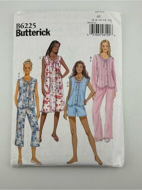 2 for 22$ 🧵 BUTTERICK 🧵 Misses’ Nightwear Sewing Pattern 6225